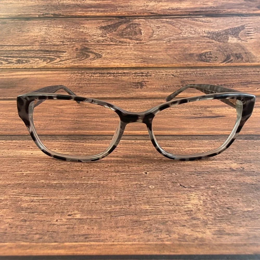 Bebe BB5148 Jet Animal Grey Tortoise‎ Cat Eye Eyeglass Studded Temples 52-16-135